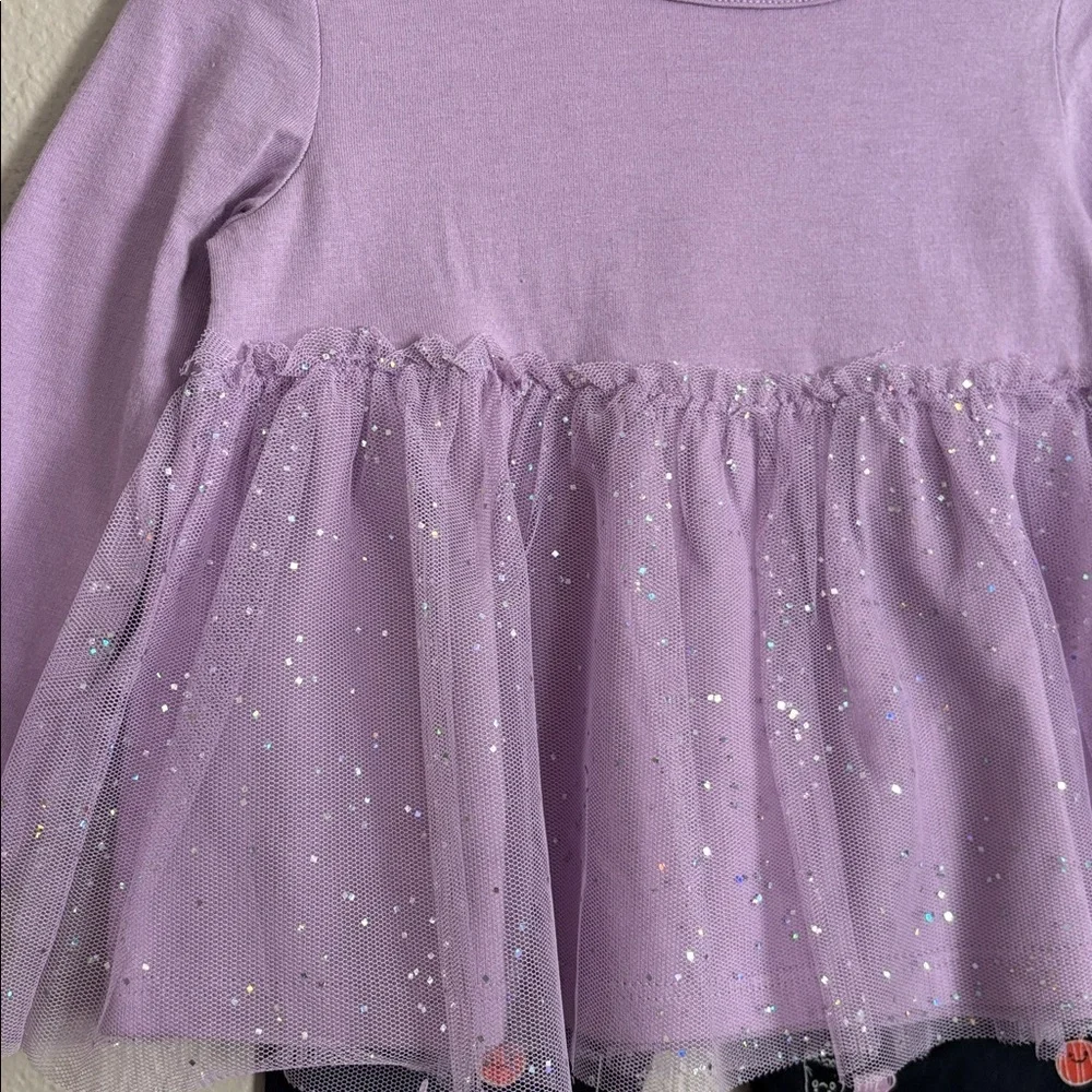 Carters Baby Girl 2 Piece Set Halloween Fall Purple 12M - Picture 4 of 9